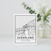 Cleveland Ohio USA Travel City Map Briefkaart (Staand voorkant)