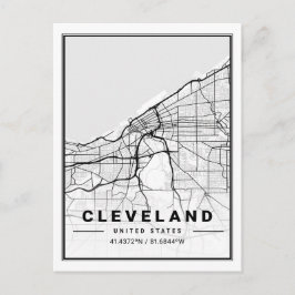 Cleveland Ohio USA Travel City Map Briefkaart