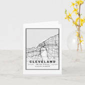 Cleveland Ohio USA Travel City Map Kaart (Gele Bloem)