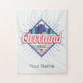 Cleveland Ohio Verenigde Staten Skyline  Verenigde Legpuzzel (Verticaal)