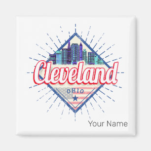 Cleveland Ohio Verenigde Staten Skyline Verenigde Magneet