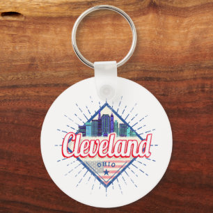 Cleveland Ohio Verenigde Staten Skyline  Verenigde Sleutelhanger