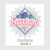 Cleveland Ohio Verenigde Staten Skyline  Verenigde Sticker (Vel)