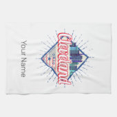 Cleveland Ohio Verenigde Staten Skyline  Verenigde Theedoek (Horizontaal)