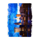 Cleveland Ohio Verenigde Staten Waterverf Cityscap Magneet (Verticaal)