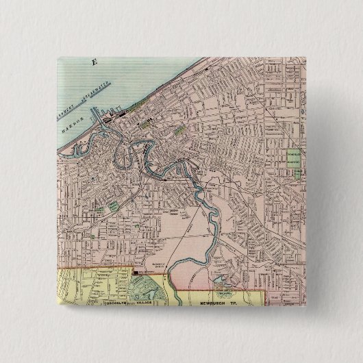 Cleveland, Ohio Vierkante Button 5,1 Cm (Voorkant)