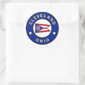 Cleveland Ohio Vierkante Sticker (Tas)