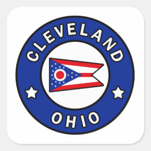 Cleveland Ohio Vierkante Sticker