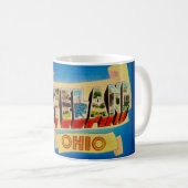 Cleveland Ohio Vintage Postkaart Mok (Voorkant rechts)