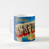 Cleveland Ohio Vintage Postkaart Mok (Voorkant links)