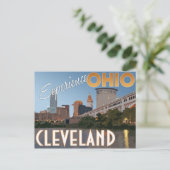 Cleveland Ohio Vintage Travel Briefkaart (Staand voorkant)