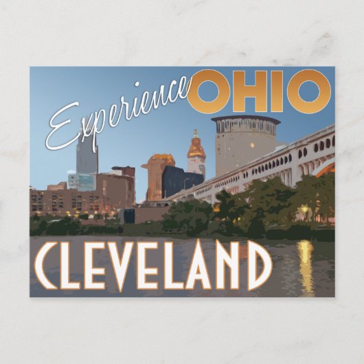 Cleveland Ohio Vintage Travel Briefkaart (Voorkant)