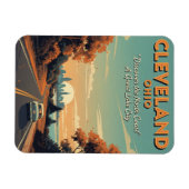 Cleveland Ohio Vintage Travel Magneet (Horizontaal)