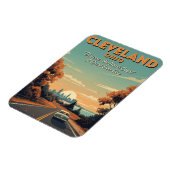 Cleveland Ohio Vintage Travel Magneet (Linkerzijde)
