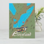 Cleveland,Ohio vintage Travel poster print kunst (Staand voorkant)