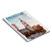 Cleveland Ohio Waterverf City Uitzicht Notitieboek (Rechterzijde)