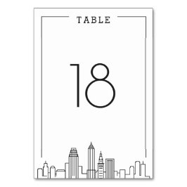 Cleveland, Ohio Wedding | Tabelnummer Kaart