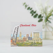 Cleveland, Ohio West Bank Uitzicht Briefkaart (Staand voorkant)