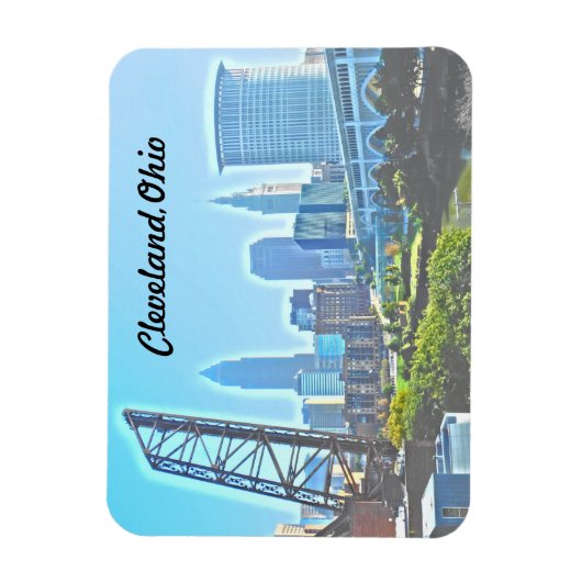 Cleveland Ohio West River Uitzicht Magnet Magneet (Verticaal)