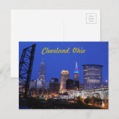 Cleveland, Ohio West Side Skyline Briefkaart (Voorkant / Achterkant)