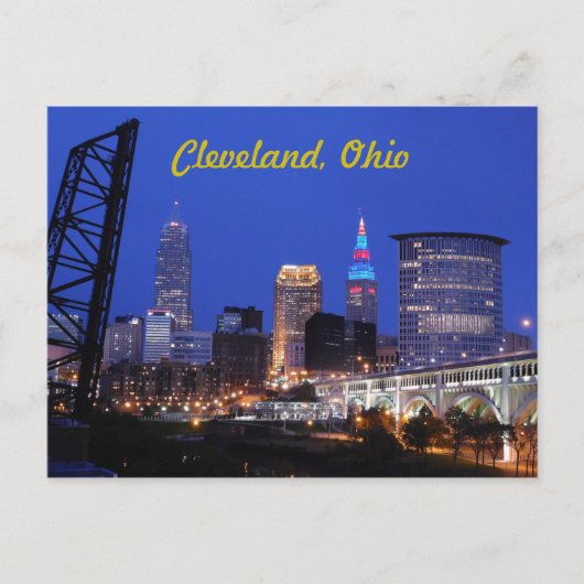 Cleveland, Ohio West Side Skyline Briefkaart (Voorkant)