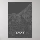 Cleveland, Ohio (zwart wit) Poster (Voorkant)