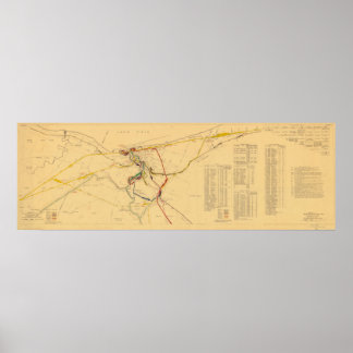 Cleveland Railways Unification Map 1934 Poster