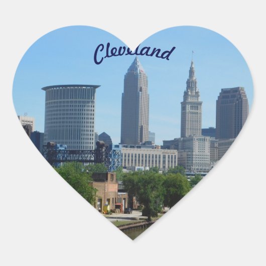Cleveland River Uitzicht Sticker (Voorkant)