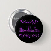 Cleveland Rocks. Ronde Button 5,7 Cm (Voorkant /achterkant)