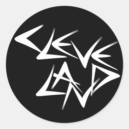 Cleveland Ronde Sticker (Voorkant)