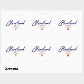 Cleveland Script Ronde Sticker (Vel)
