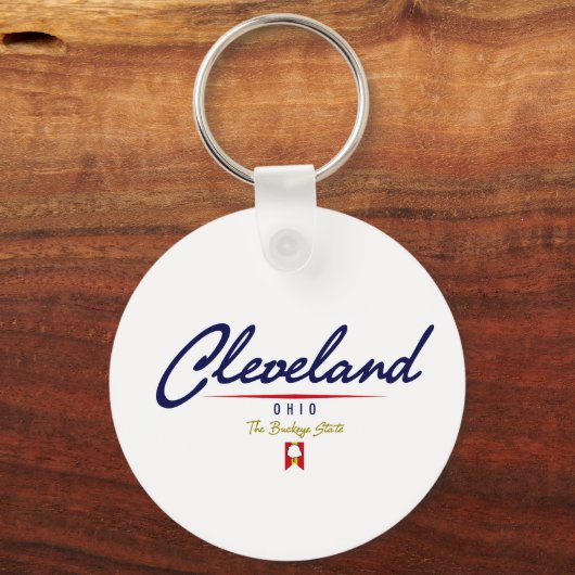 Cleveland Script Sleutelhanger (Voorkant)