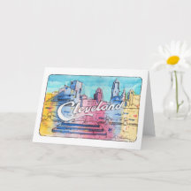 Cleveland Sign ・ North Coast Harbor Folded Card