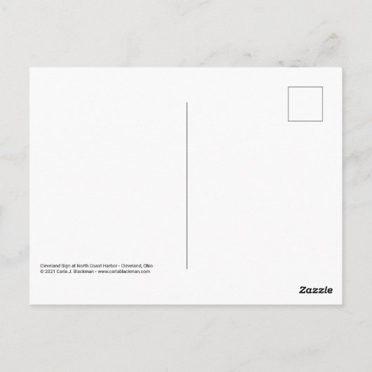Cleveland Sign North Coast Harbor Postcard Briefkaart (Achterkant)