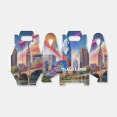 Cleveland Skyline Abstracte kunst Bedankdoosjes (Uitgevouwen)