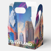 Cleveland Skyline Abstracte kunst Bedankdoosjes (Geopend)