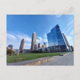 Cleveland skyline at Memorial Plaza Briefkaart