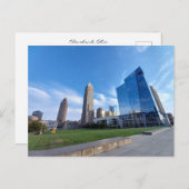 Cleveland skyline at Memorial Plaza Briefkaart (Voorkant / Achterkant)