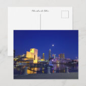 Cleveland skyline at night briefkaart (Voorkant / Achterkant)