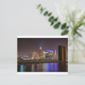 Cleveland Skyline bij nacht Briefkaart (Staand voorkant)