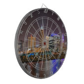 Cleveland Skyline bij nacht Dartbord (Voorkant Links)