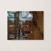 Cleveland Skyline bij nacht Legpuzzel (Horizontaal)