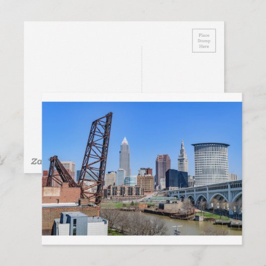 Cleveland Skyline Briefkaart (Voorkant / Achterkant)