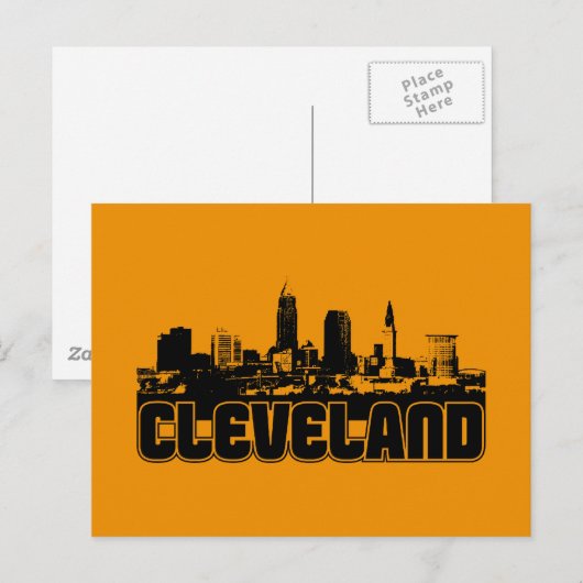 Cleveland Skyline Briefkaart (Voorkant / Achterkant)