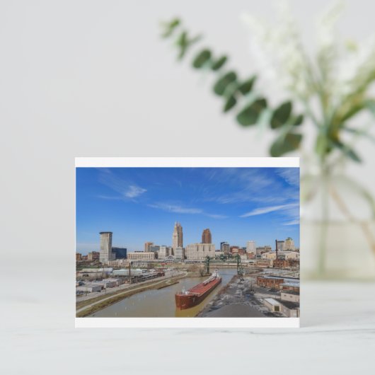 Cleveland Skyline Briefkaart (Staand voorkant)