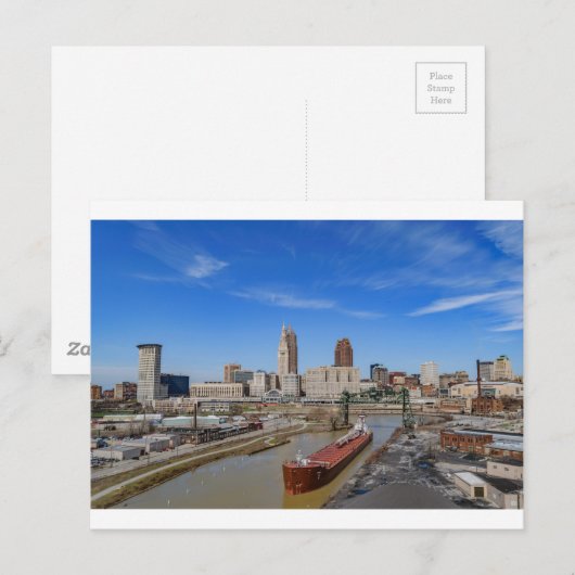 Cleveland Skyline Briefkaart (Voorkant / Achterkant)