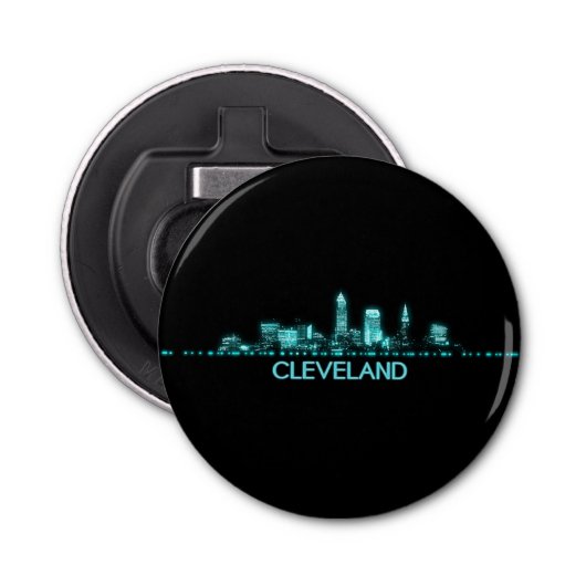 Cleveland Skyline Button Flesopener (Voorkant)
