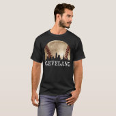 Cleveland Skyline City honkballiefhebber T-shirt (Voorkant volledig)