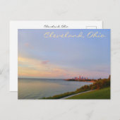 Cleveland skyline from Edgewater Park Briefkaart (Voorkant / Achterkant)