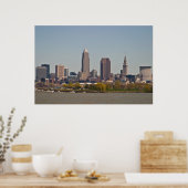 Cleveland Skyline in Spring Poster (Keuken)